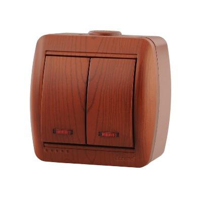 Фотография товара 'Lezard NATA Выключатель проходной двойной, 710-0600-106'