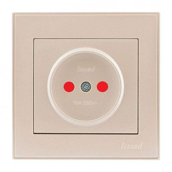Фотография товара 'Lezard RAIN Розетка с защитой от детей керамика, 703-3030-124'