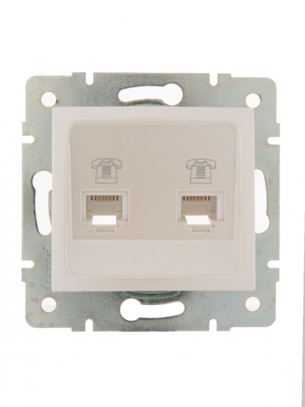 Фотография товара 'Lezard 742-3088-138 VESNA Розетка телефонная двойная евро'