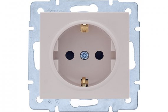 Фотография товара 'Lezard 742-0388-124 VESNA Розетка с защитой от детей керамика'