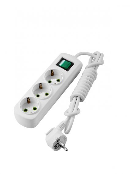 Фотография товара 'Lezard LETITIA Удлинитель с заземлением 3 входа 2 метра с выключателем, 721-0302-302'