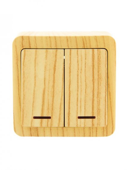 Фотография товара 'Lezard VIOLA Выключатель двойной с подсветкой, 751-5200-112'