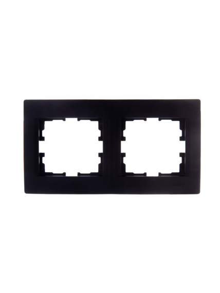 Фотография товара 'Lezard 703-4242-152 RAIN Рамка 2-ая верт. с вст. цв. черный бархат'
