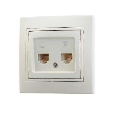 Фотография товара 'Lezard MIRA Розетка компьютер+телефон, 701-0303-143'