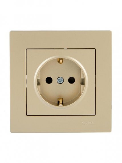 Фотография товара 'Lezard 742-3688-124B VESNA Розетка с защитой от детей ПБТ'