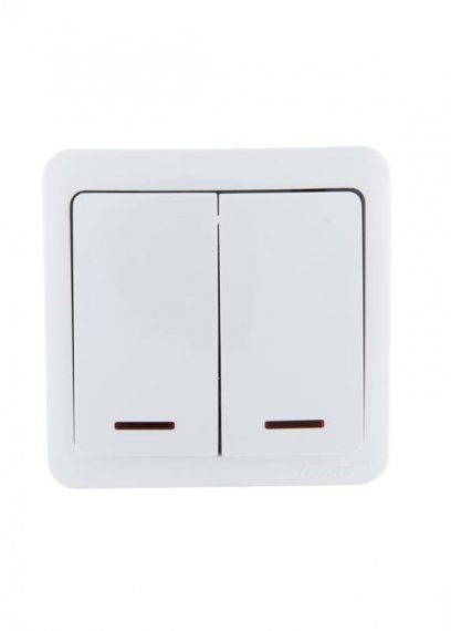 Фотография товара 'Lezard VIOLA Выключатель двойной с подсветкой, 751-0200-112'