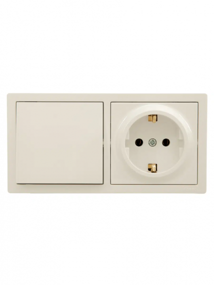 Фотография товара 'Lezard 752-0300-170BAP LETO Выключатель и розетка с/з'