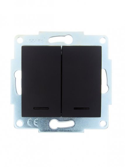 Фотография товара 'Lezard 7081-4288-112 ASTI Выключатель двойной с подсветкой'