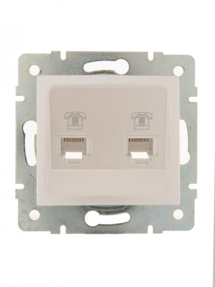 Фотография товара 'Lezard KARINA Розетка телефонная двойная евро, 707-3088-138'