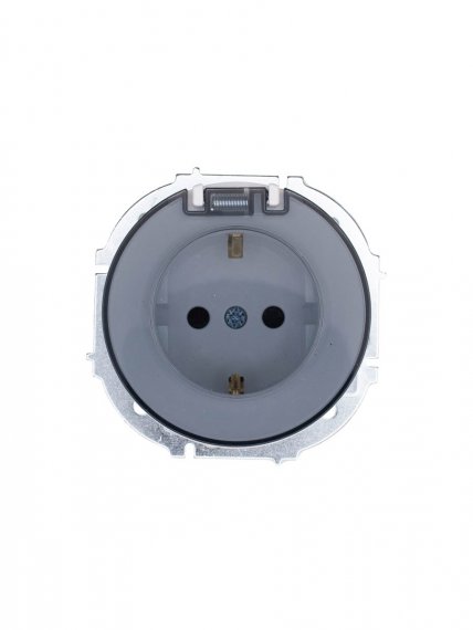 Фотография товара 'Lezard 743-0288-123B OSEN Розетка с/з с крышкой ПБТ белая'