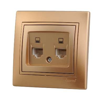 Фотография товара 'Lezard MIRA Розетка компьютерная двойная, 701-1313-141'