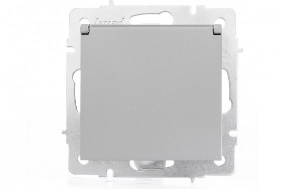 Фотография товара 'Lezard 742-3588-123 VESNA Розетка с/з с крышкой керамика'