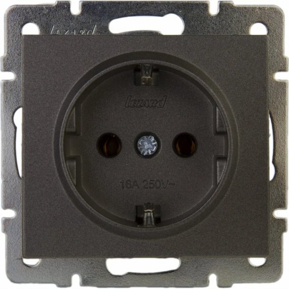 Фотография товара 'Lezard 703-4188-135 RAIN Розетка спутниковая оконечная чёрный графит матовый'