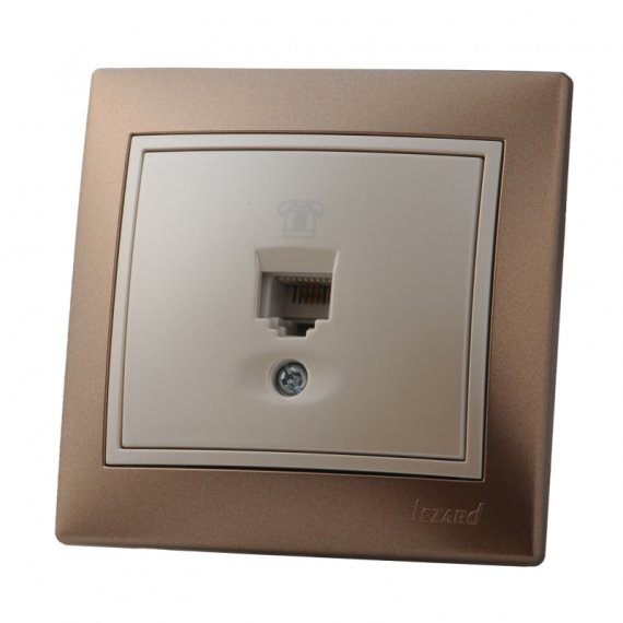 Фотография товара 'Lezard 701-3130-137 MIRA Розетка телефонная евро керамика'