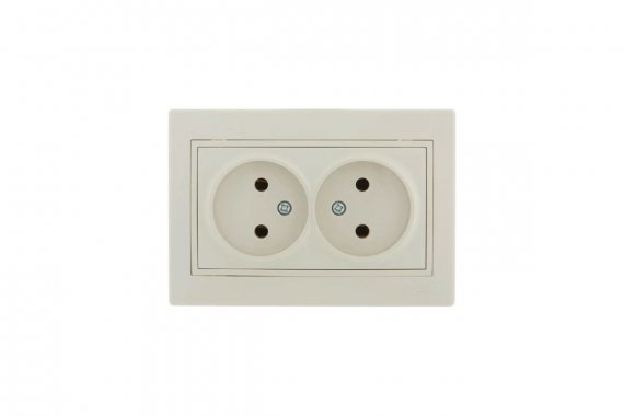 Фотография товара 'Lezard 701-0303-128B MIRA Розетка двойная б/з бакалит'