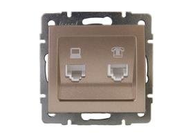 Фотография товара 'Lezard RAIN Розетка компьютерная + телефонная, 703-3188-143'