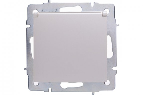 Фотография товара 'Lezard 742-3088-123 VESNA Розетка с/з с крышкой керамика'