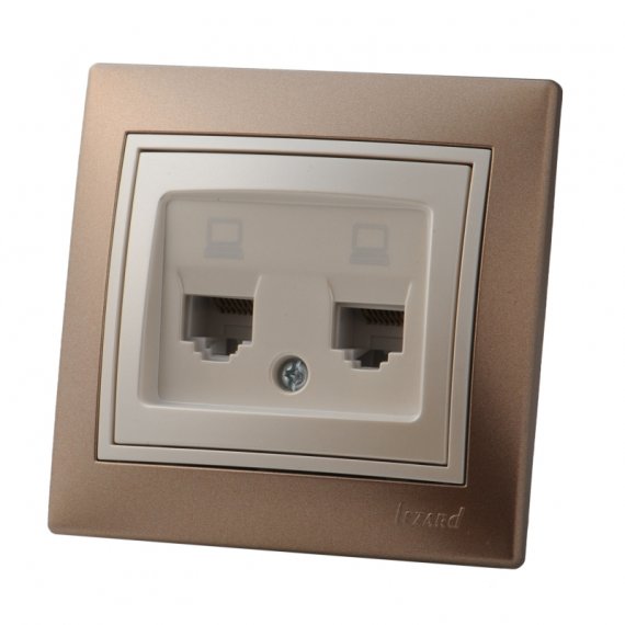 Фотография товара 'Lezard 701-3130-141 MIRA Розетка компьютерная дв'