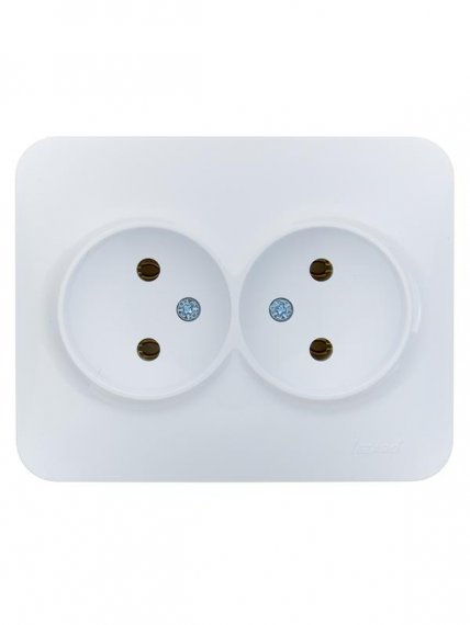 Фотография товара 'Lezard 7081-0200-127B ASTI Розетка двойная с/з ПБТ'