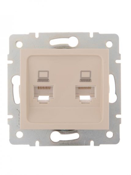 Фотография товара 'Lezard KARINA Розетка компьютерная двойная, 707-0388-141'