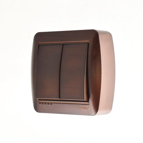 Фотография товара 'Lezard DEMET Выключатель проходной двойной, 711-0400-106'