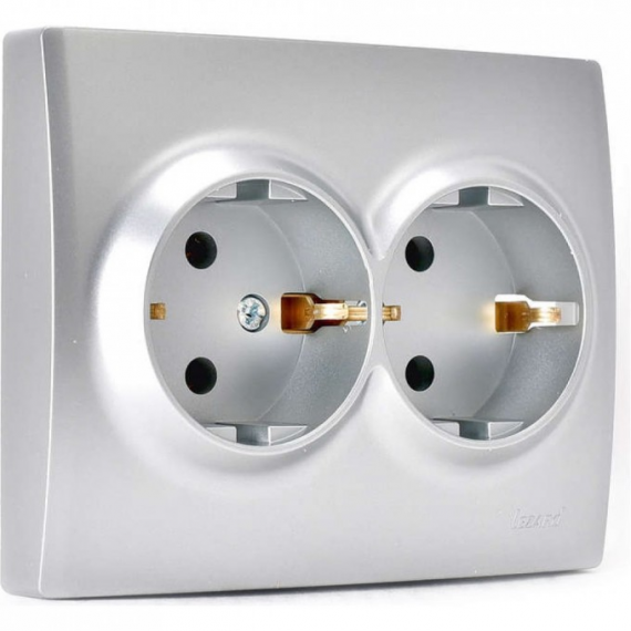 Фотография товара 'Lezard 742-4300-128 VESNA Розетка двойная б/з керамика'