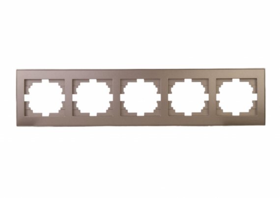 Фотография товара 'Lezard 703-3131-150 RAIN Рамка 5-ая гориз. с вст. цв. бронза матовый'