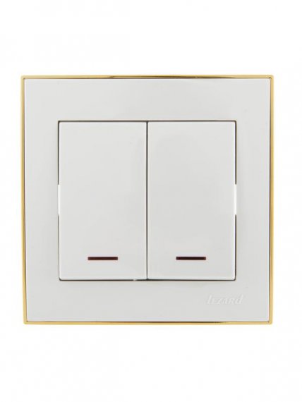 Фотография товара 'Lezard RAIN Выключатель двойной с подсветкой, 703-0226-112'