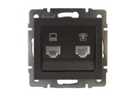 Фотография товара 'Lezard RAIN Розетка компьютерная + телефонная, 703-4188-143'