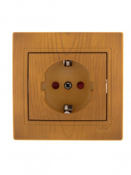 Фотография товара 'Lezard MIRA Розетка с защитой от детей керамика, 701-0701-124'