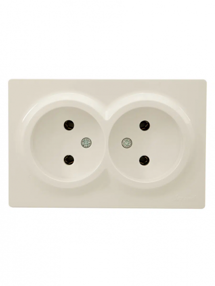 Фотография товара 'Lezard 752-0300-128B LETO Розетка двойная б/з закрытый корпус ПБТ'