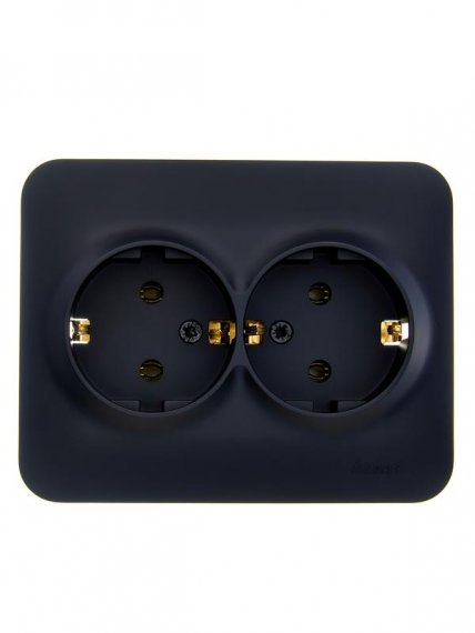 Фотография товара 'Lezard 7081-4200-127B ASTI Розетка двойная с/з ПБТ'