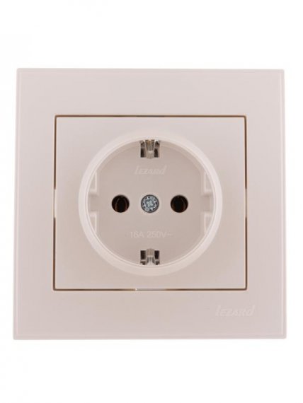 Фотография товара 'Lezard RAIN Розетка с заземлением керамика, 703-3030-122'