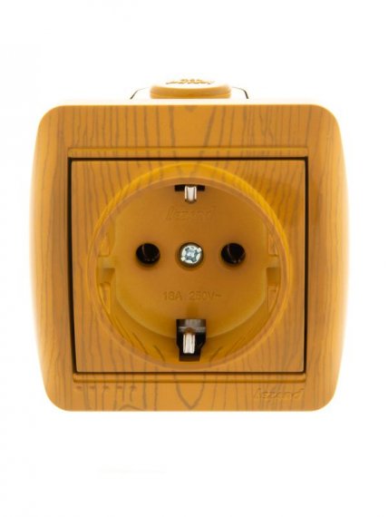 Фотография товара 'Lezard NATA Розетка с заземлением керамика, 710-0700-122'