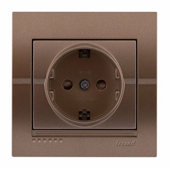 Фотография товара 'Lezard 704-7388-124BQC ZIMA Розетка с защитой от детей ПБТ'