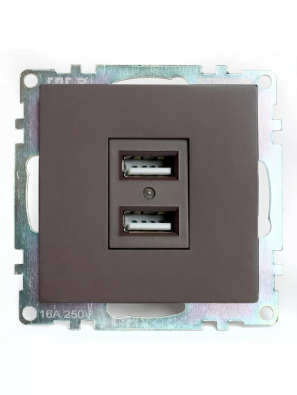 Фотография товара 'Lezard 704-7388-192 ZIMA Розетка 2-ая USB разъем'