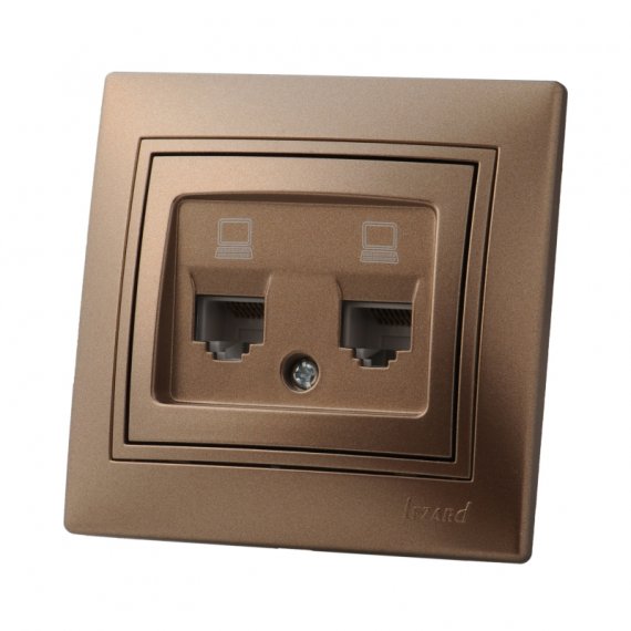 Фотография товара 'Lezard 701-3131-141 MIRA Розетка компьютерная двойная'
