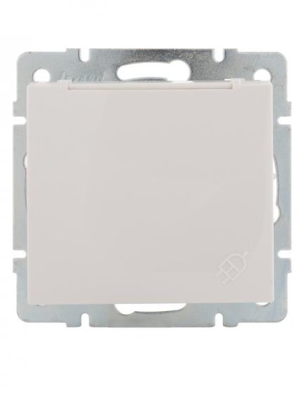 Фотография товара 'Lezard RAIN Розетка с заземлением с крышкой керамика, 703-0288-123'