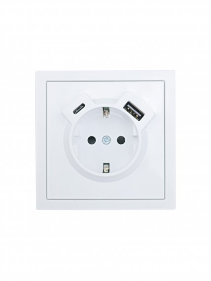 Фотография товара 'Lezard 704-0288-181TC ZIMA Розетка с/з TC + USB разъем'