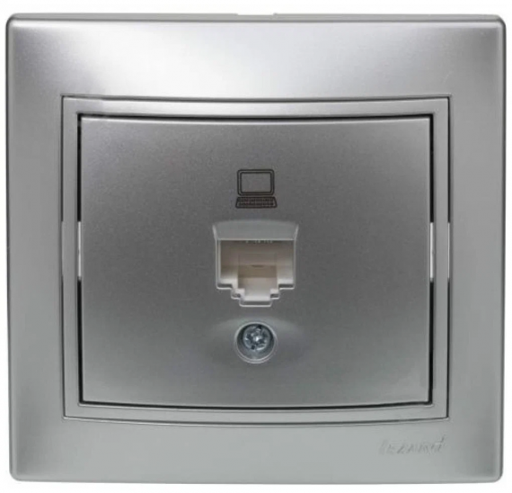 Фотография товара 'Lezard 701-1212-139 MIRA Розетка компьютерная метал синий со вставкой'