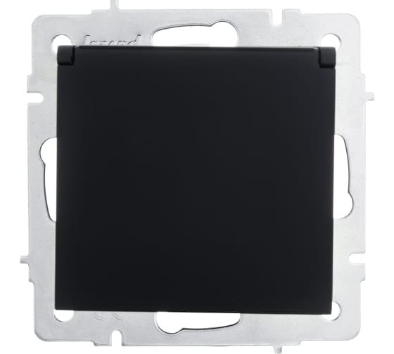 Фотография товара 'Lezard VESNA Розетка с заземлением с крышкой ПБТ, 742-4288-123B'