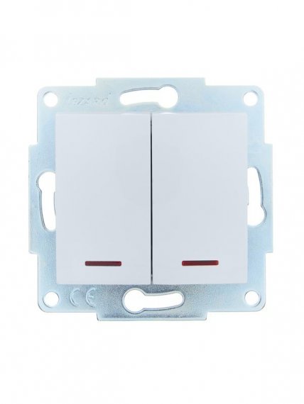 Фотография товара 'Lezard 7081-0288-112 ASTI Выключатель двойной с подсветкой'