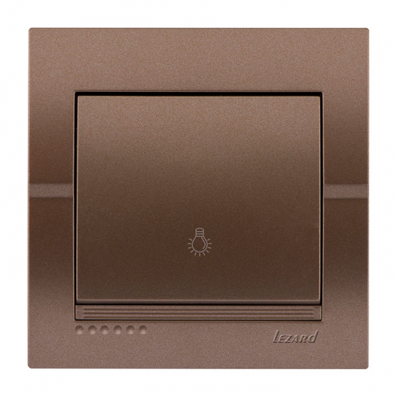 Фотография товара 'Lezard 702-3131-103 DERIY Кнопка звонка светло-коричневая металлик'