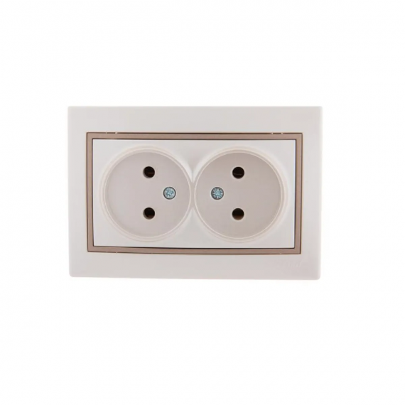 Фотография товара 'Lezard 701-3031-128 MIRA Розетка двойная б/з керамика'