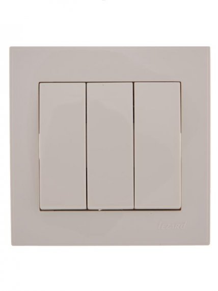 Фотография товара 'Lezard RAIN Выключатель тройной, 703-0202-109'