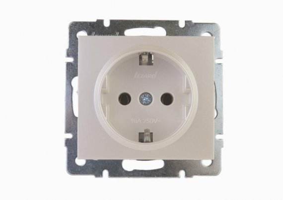 Фотография товара 'Lezard RAIN Розетка с заземлением керамика, 703-3088-122'