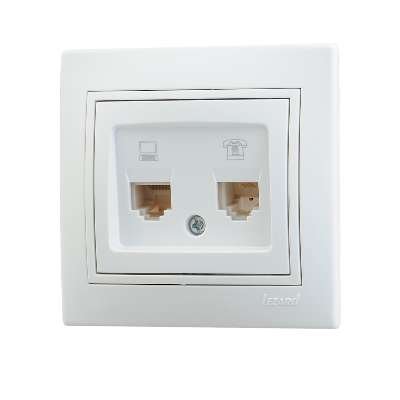 Фотография товара 'Lezard MIRA Розетка компьютер+телефон, 701-0202-143'