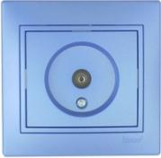 Фотография товара 'Lezard 701-1212-129 MIRA Розетка ТВ проходная метал синий со вставкой'