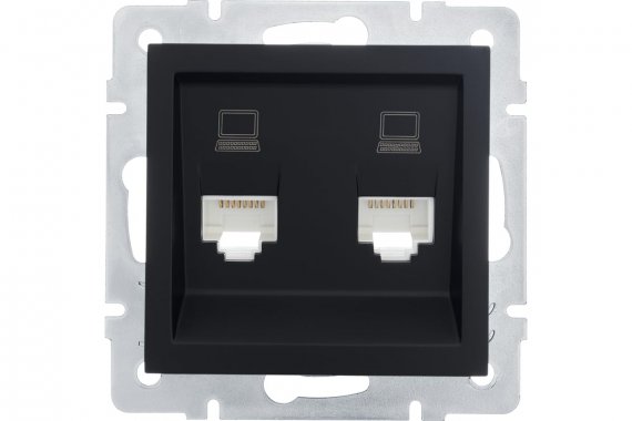 Фотография товара 'Lezard 742-4288-141 VESNA Розетка компьютерная двойная'