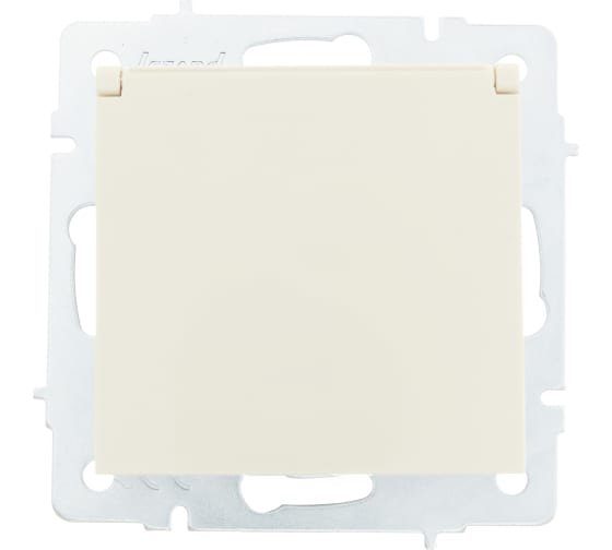 Фотография товара 'Lezard VESNA Розетка с заземлением с крышкой ПБТ, 742-0388-123B'